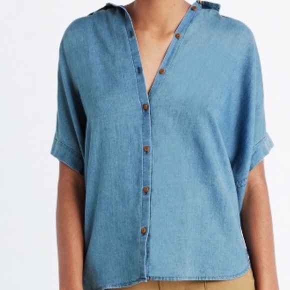 Madewell Tops - Madewell central shirt in bright indigo